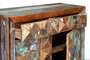 GINER Y COLOMER Cómoda de madera reciclada multicolor con puertas talladas